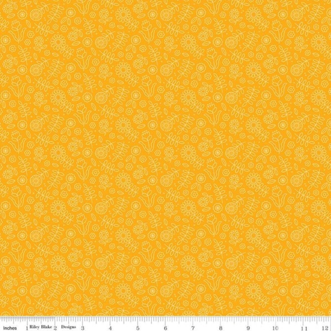 Tonal Floral in Orange (c16972-orange) | Little Darlin' | Riley Blake Designs | Riley Blake